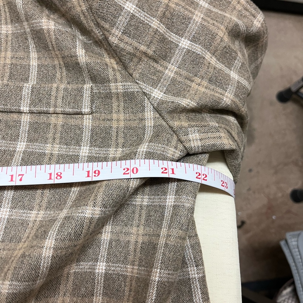 NWOT 4th & Reckless L tan plaid oversized one button chance blazer - Picture 4 of 14